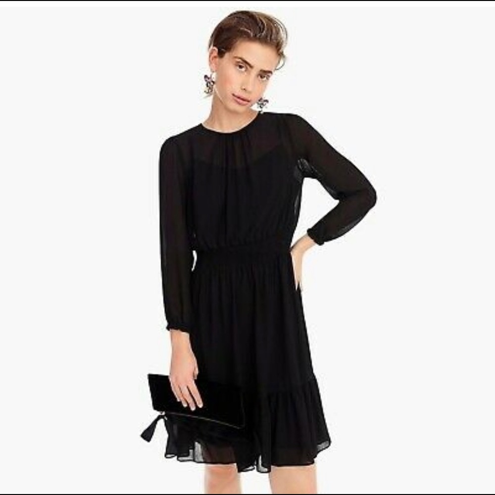 Jcrew black cocktail dress with cinched waist size medium - like new - size M